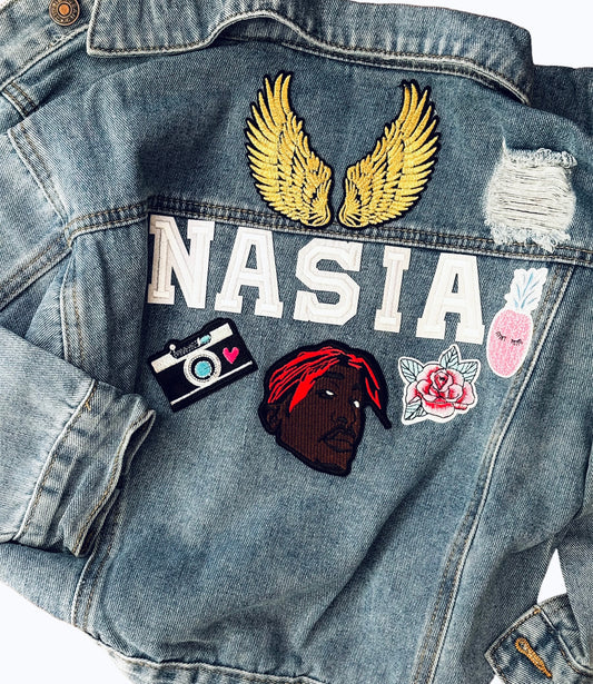 Personalised Jacket - Distressed Washed Denim 2.0