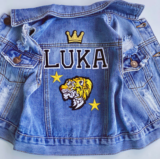 Personalised Vest - Distressed Denim